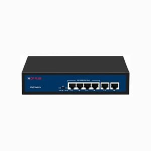 CP Plus 6 Ports Fast Ethernet with 4 PoE Ports (1000 Mbps) & 2 Uplink Ports (100 Mbps) POE Switch | Max. 30W Output of Single PoE Port | LED Light Indicators | Plug & Play - CP-DNW-HPU4H2-48-V2.